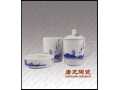 陶瓷茶杯、煙灰缸、筆筒三件套，辦公用品三件套